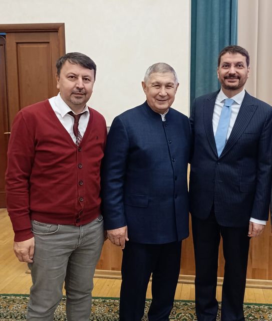 Tataristan Bilimler Akademisi Başkanı Rifkat Minnihanov ve T.C. Kazan Başkonsolosu Uğur Yılmaz ile, 13 Kasım 2025